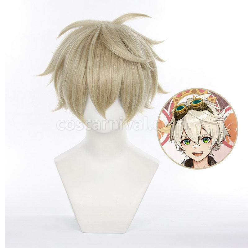 Genshin Impact Bennett Grey Halloween Cosplay Wigs coscarnival01117039