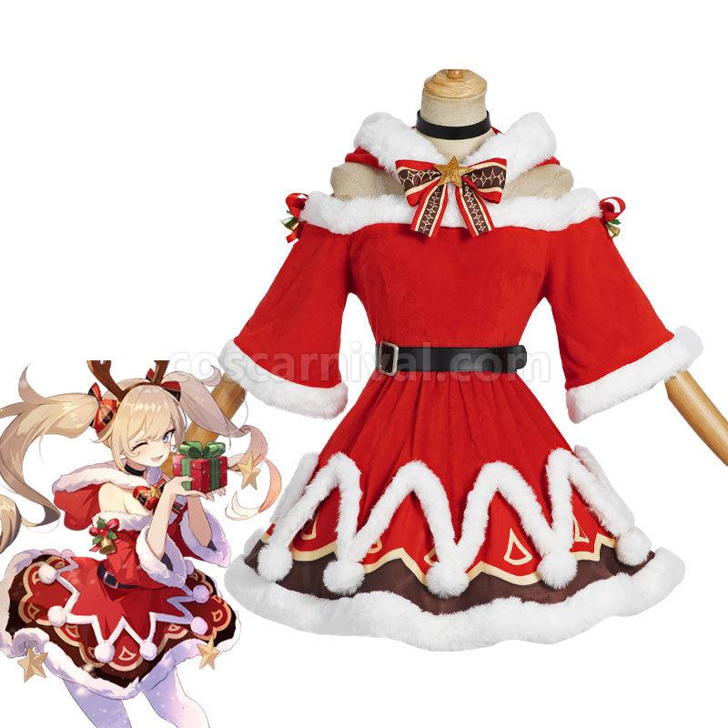Genshin Impact Christmas Barbara Cosplay Costumes coscarnival01119572