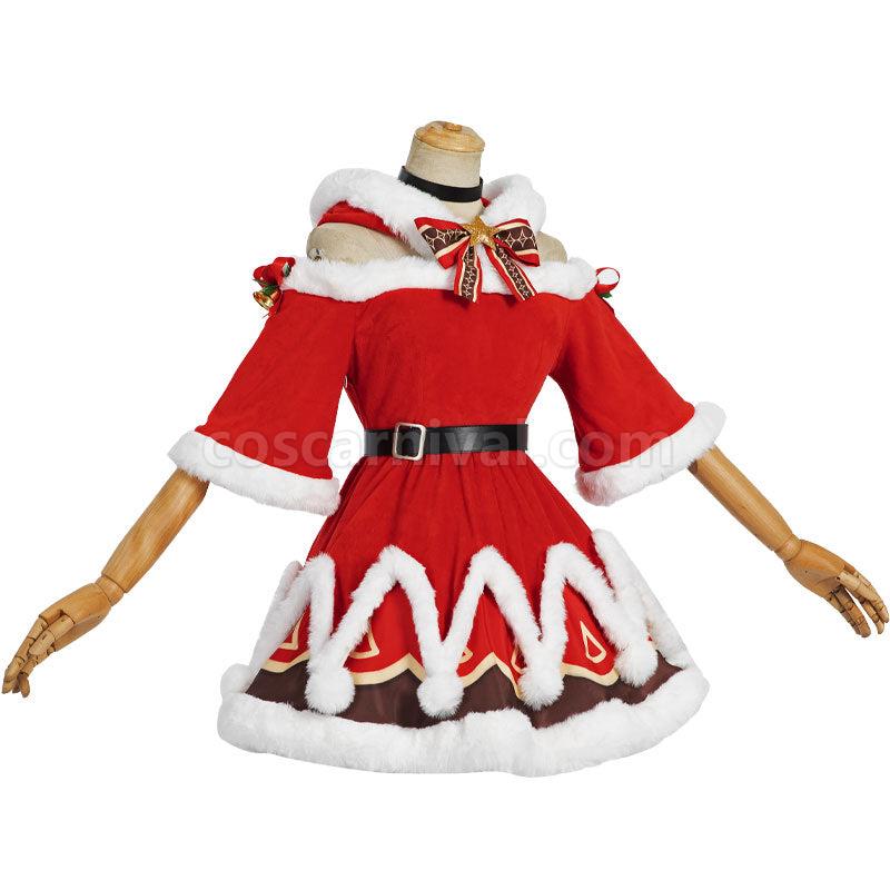 Genshin Impact Christmas Barbara Cosplay Costumes coscarnival01119583