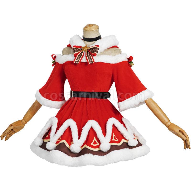 Genshin Impact Christmas Barbara Cosplay Costumes coscarnival01119591