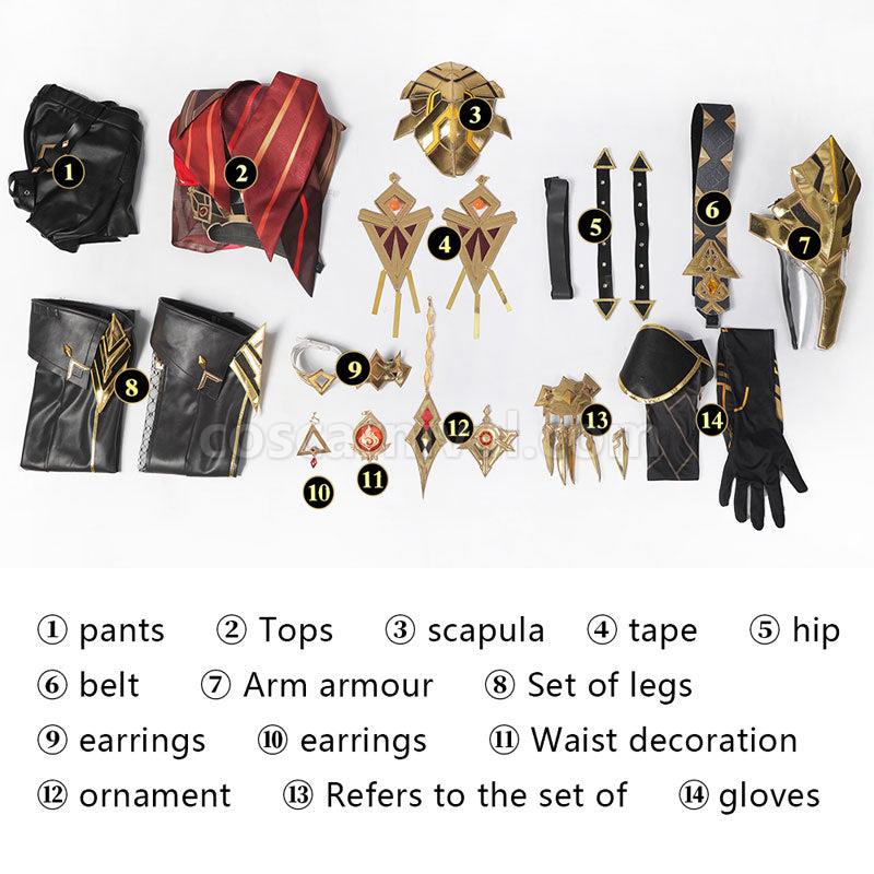 Genshin Impact Dehya Fullset Cosplay Costumes coscarnival01112389