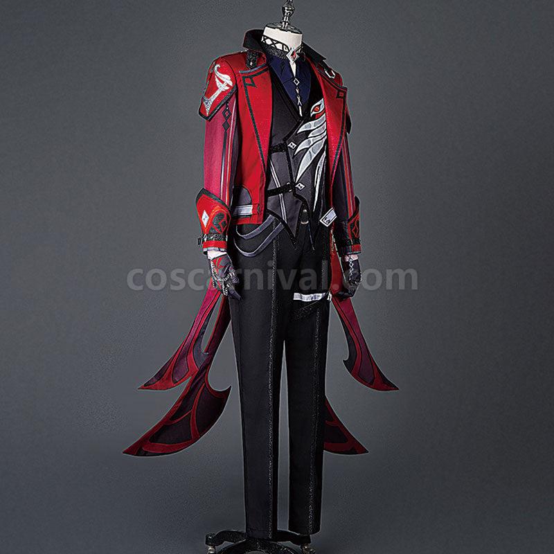 Genshin Impact Diluc Red Dead of Night Cosplay Costumes coscarnival01113489