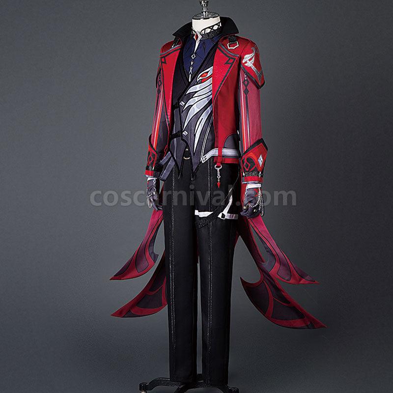 Genshin Impact Diluc Red Dead of Night Cosplay Costumes coscarnival01113515