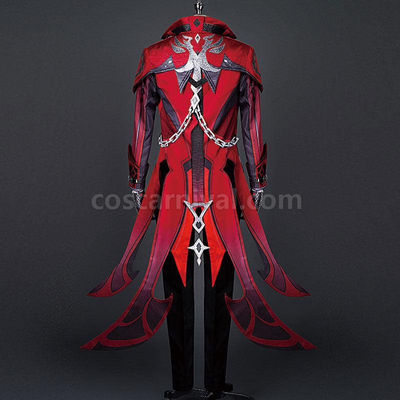 Genshin Impact Diluc Red Dead of Night Cosplay Costumes coscarnival01113524
