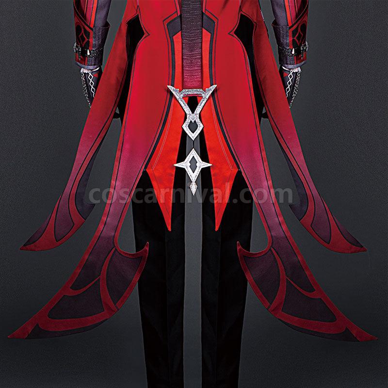 Genshin Impact Diluc Red Dead of Night Cosplay Costumes coscarnival01113566