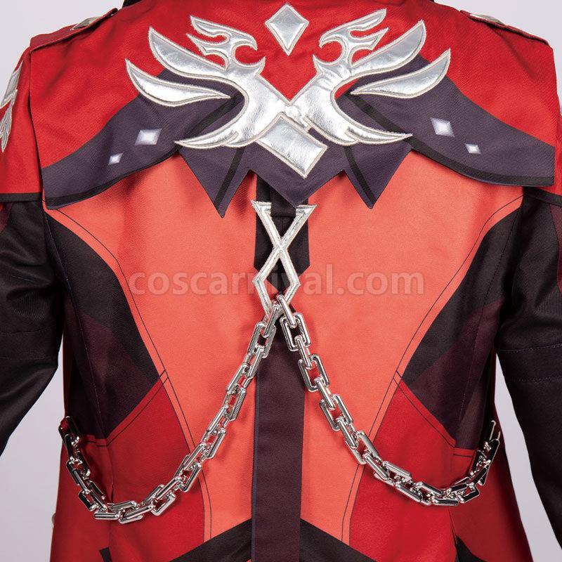 Genshin Impact Diluc Red Dead of Night Fullset Cosplay Costume coscarnival01113522