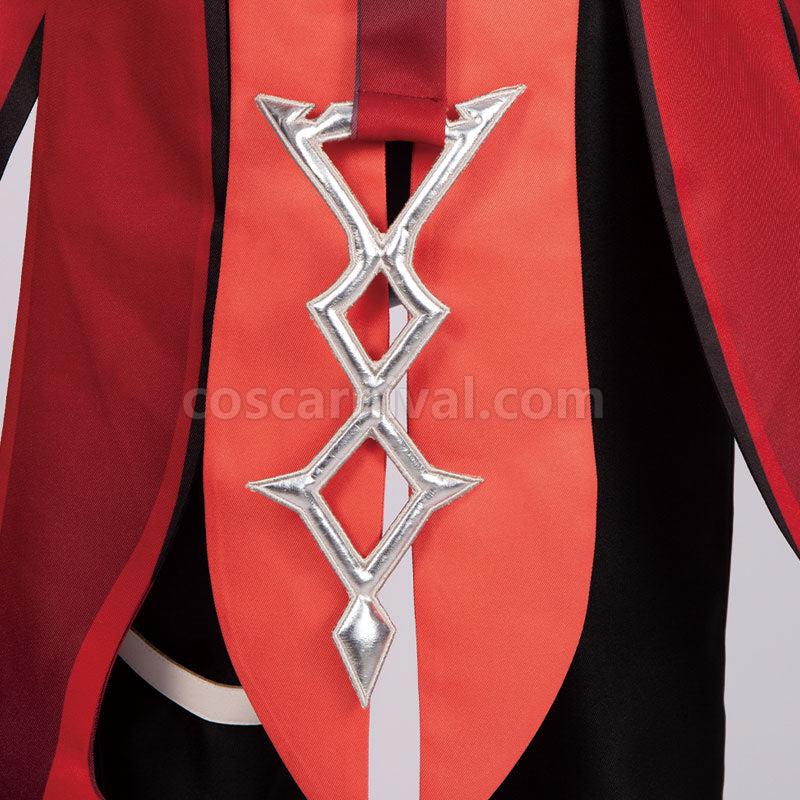 Genshin Impact Diluc Red Dead of Night Fullset Cosplay Costume coscarnival01113549