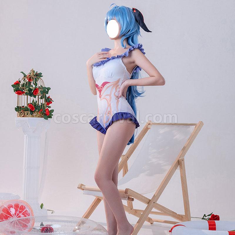 Genshin Impact Ganyu Swimsuit Cosplay Costumes coscarnival01116649