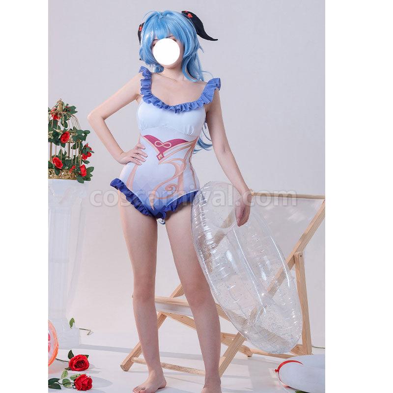 Genshin Impact Ganyu Swimsuit Cosplay Costumes coscarnival01116654