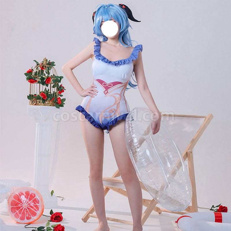 Genshin Impact Ganyu Swimsuit Cosplay Costumes coscarnival01116660