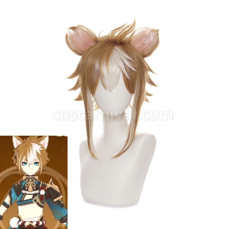 Genshin Impact Gorou Brown Cosplay Wigs coscarnival01118071