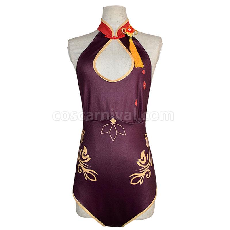 Genshin Impact Hu Tao Swimsuit Cosplay Costumes coscarnival01115685