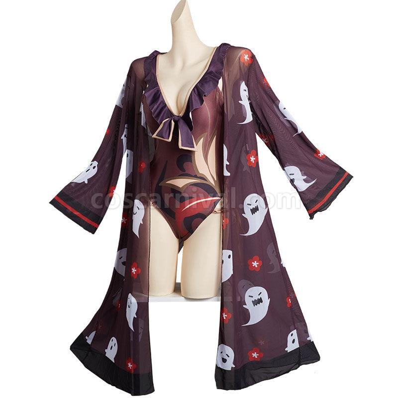 Genshin Impact HuTao Swimsuit Cosplay Costumes coscarnival01115352
