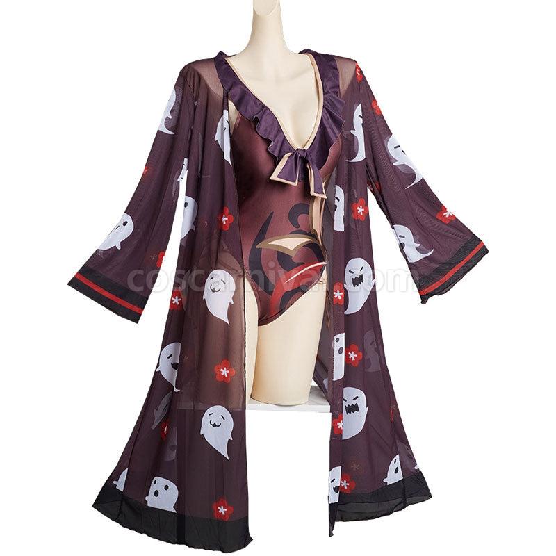 Genshin Impact HuTao Swimsuit Cosplay Costumes coscarnival01115361