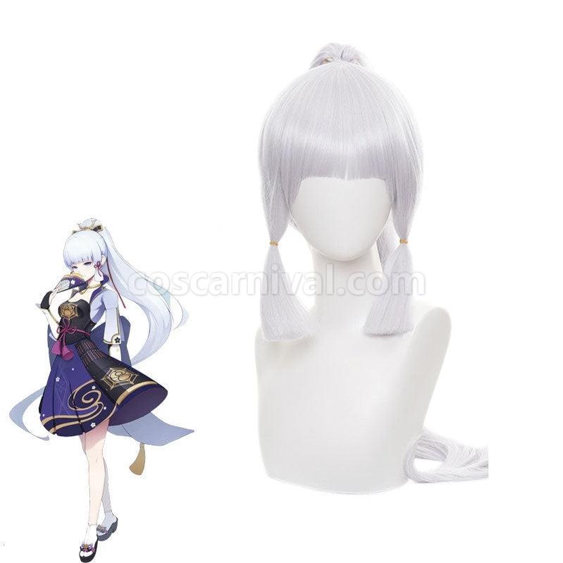 Genshin Impact Kamisato Ayaka Silver Purple Cosplay Wigs coscarnival011111356