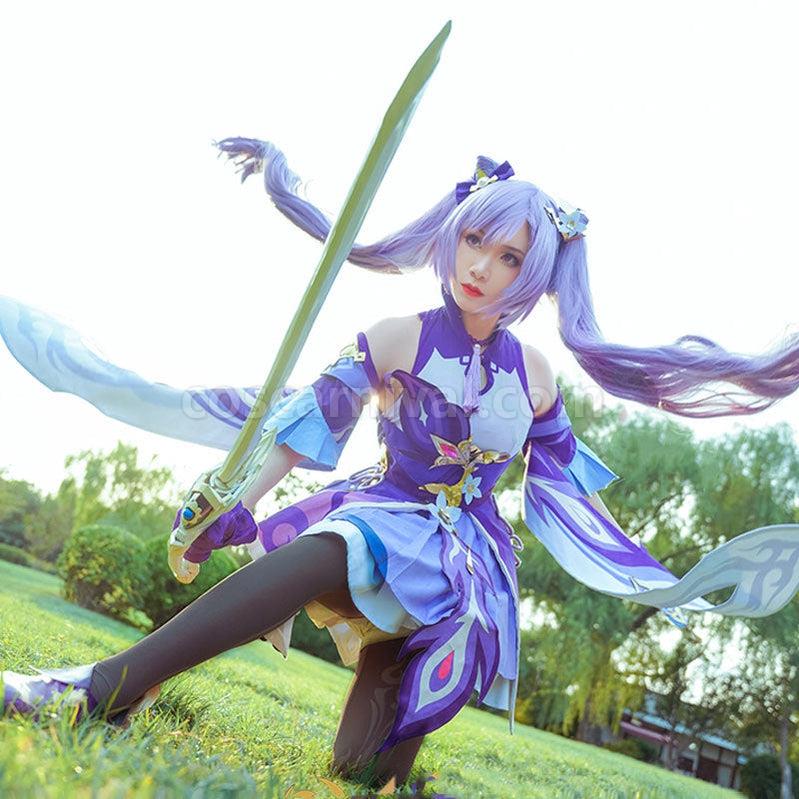 Genshin Impact Keqing Fullset Cosplay Costumes coscarnival011113824