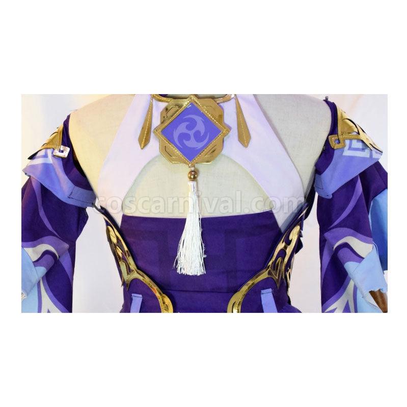 Genshin Impact Keqing Fullset Cosplay Costumes coscarnival011113869