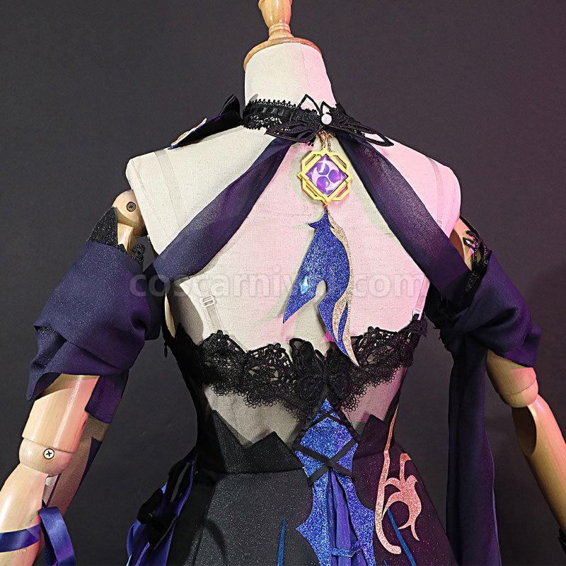 Genshin Impact Keqing Opulent Splendor Cosplay Costumes coscarnival01118249