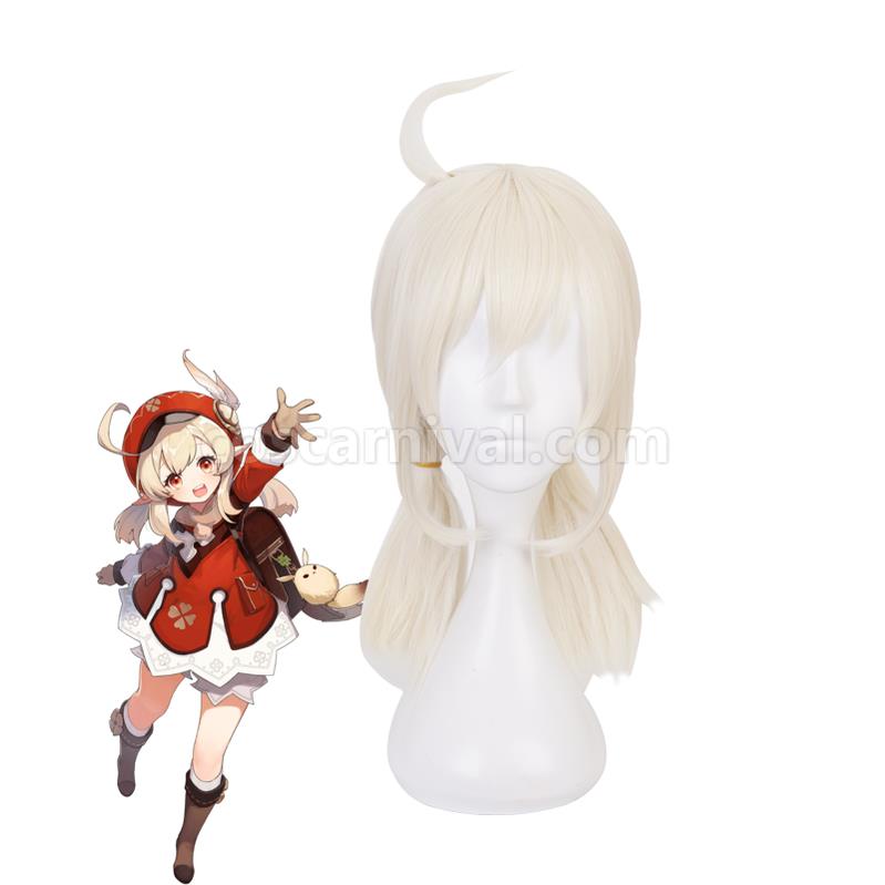 Genshin Impact Klee Blonde Cosplay Wigs coscarnival011112394