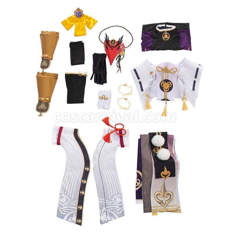 Genshin Impact Kujo Sara Fullset Cosplay Costumes coscarnival011110126