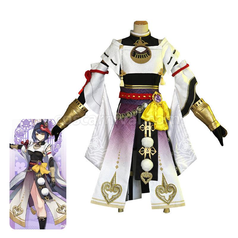 Genshin Impact Kujo Sara Fullset Cosplay Costumes coscarnival011110261