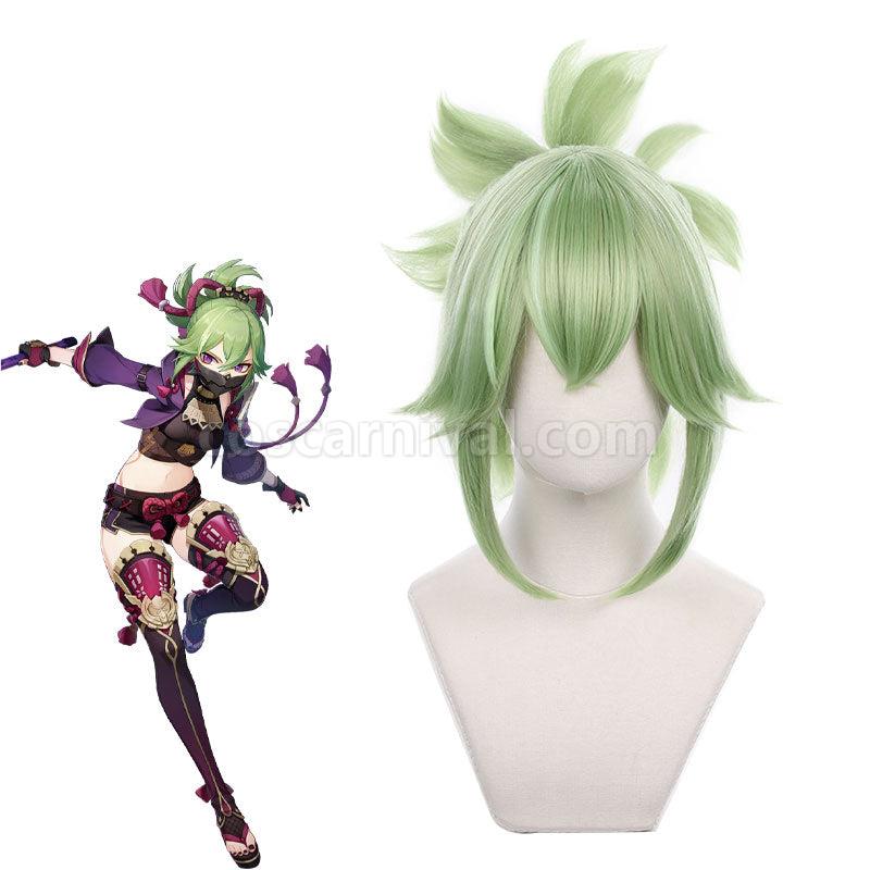 Genshin Impact Kuki Shinobu Cosplay Wigs coscarnival01115561