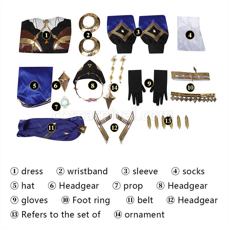 Genshin Impact Layla Cosplay Costumes coscarnival01112025