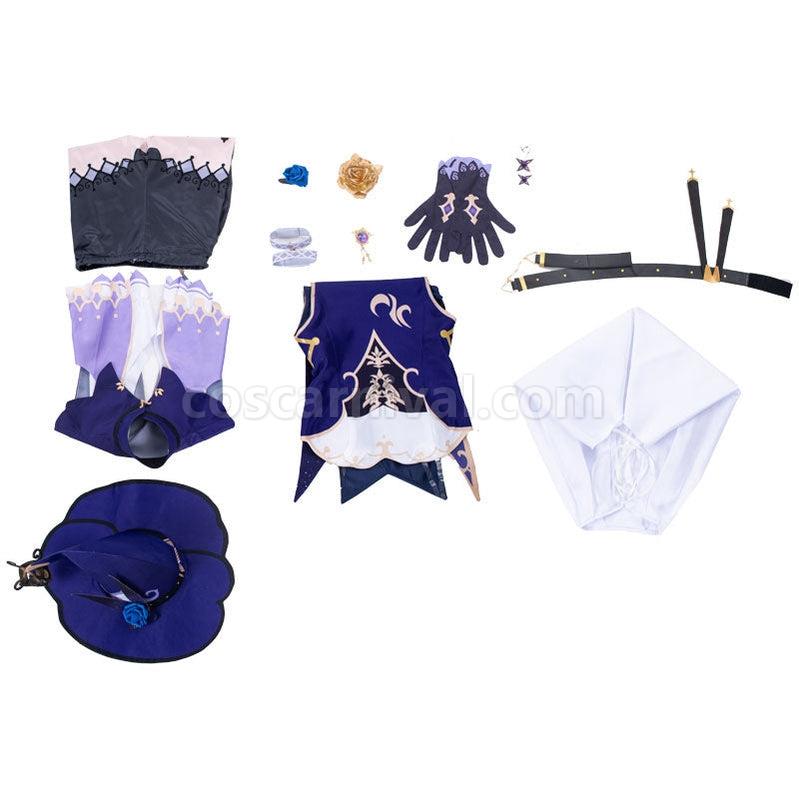 Genshin Impact Lisa Minci Fullset Cosplay Costumes coscarnival011112703