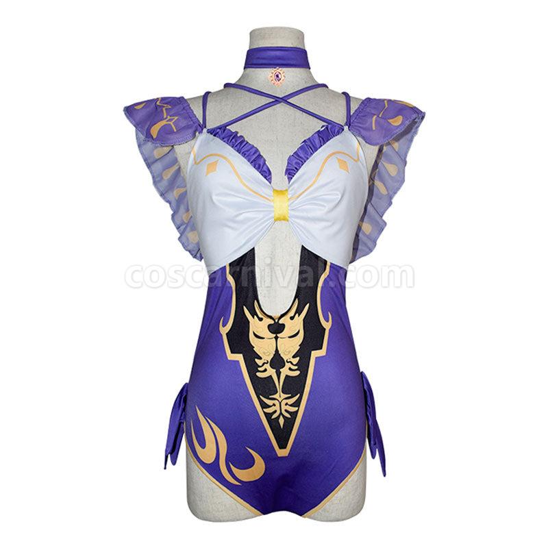 Genshin Impact Lisa Minci Swimsuit Cosplay Costumes coscarnival01115686