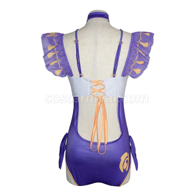 Genshin Impact Lisa Minci Swimsuit Cosplay Costumes coscarnival01115694