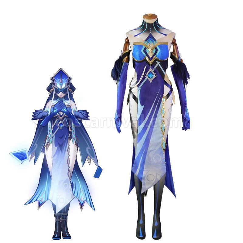 Genshin Impact Mirror Maiden Cosplay Costumes coscarnival01112627