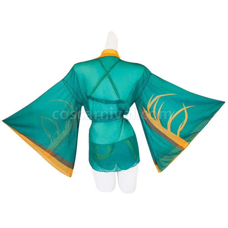 Genshin Impact Miss Hina Inugami Swimsuit Cosplay Costumes coscarnival01115892