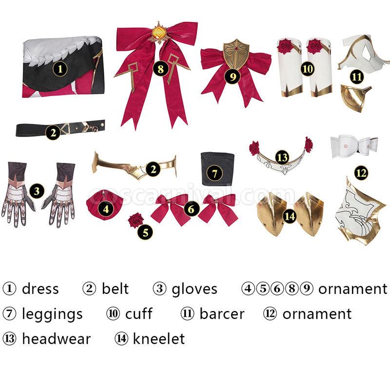 Genshin Impact Noelle Cosplay Costumes coscarnival01112830