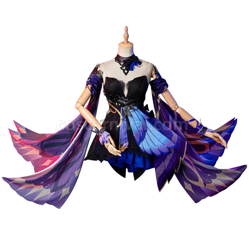 Genshin Impact Opulent Splendor Keqing Cosplay Costumes coscarnival01117805