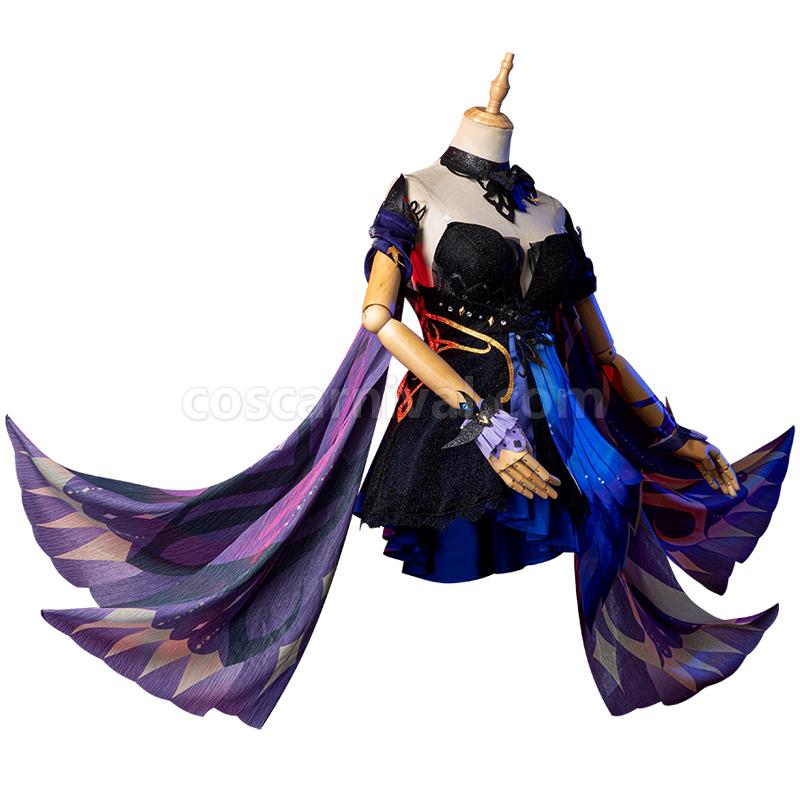 Genshin Impact Opulent Splendor Keqing Cosplay Costumes coscarnival01117833