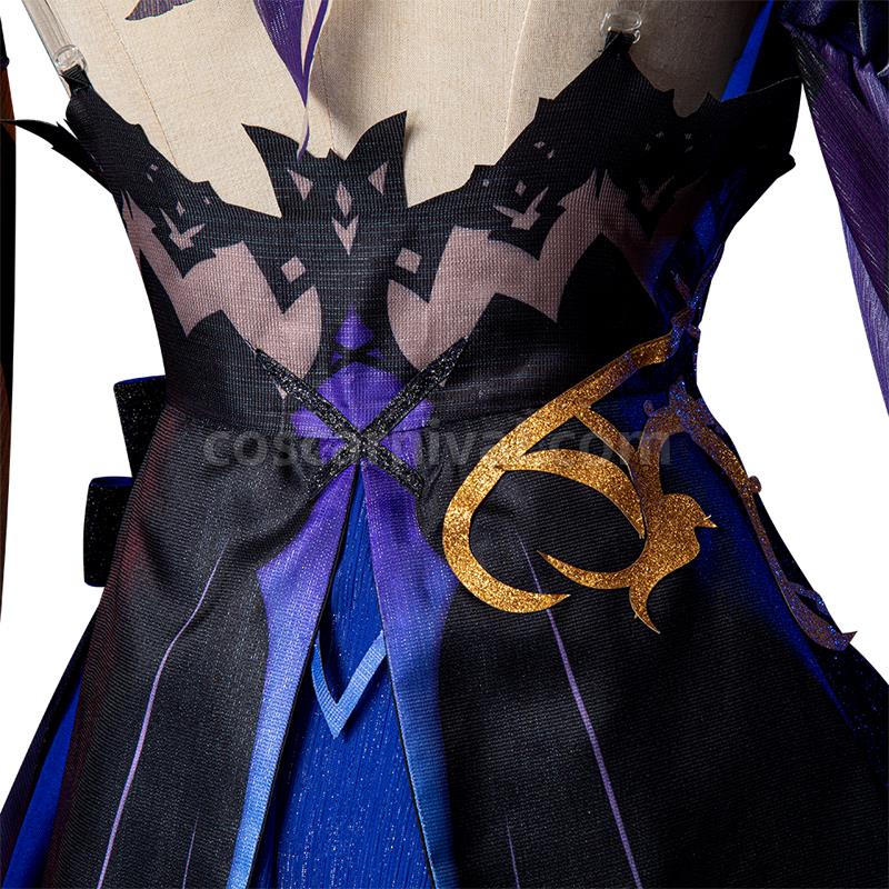 Genshin Impact Opulent Splendor Keqing Cosplay Costumes coscarnival01117889