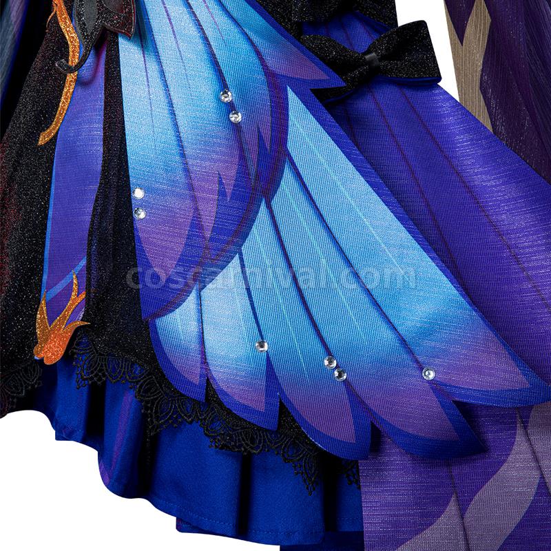 Genshin Impact Opulent Splendor Keqing Cosplay Costumes coscarnival01117900