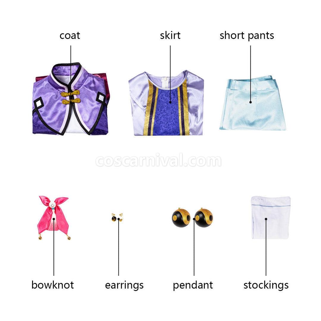 Genshin Impact QiQi Fullset Cosplay Costumes coscarnival011112593