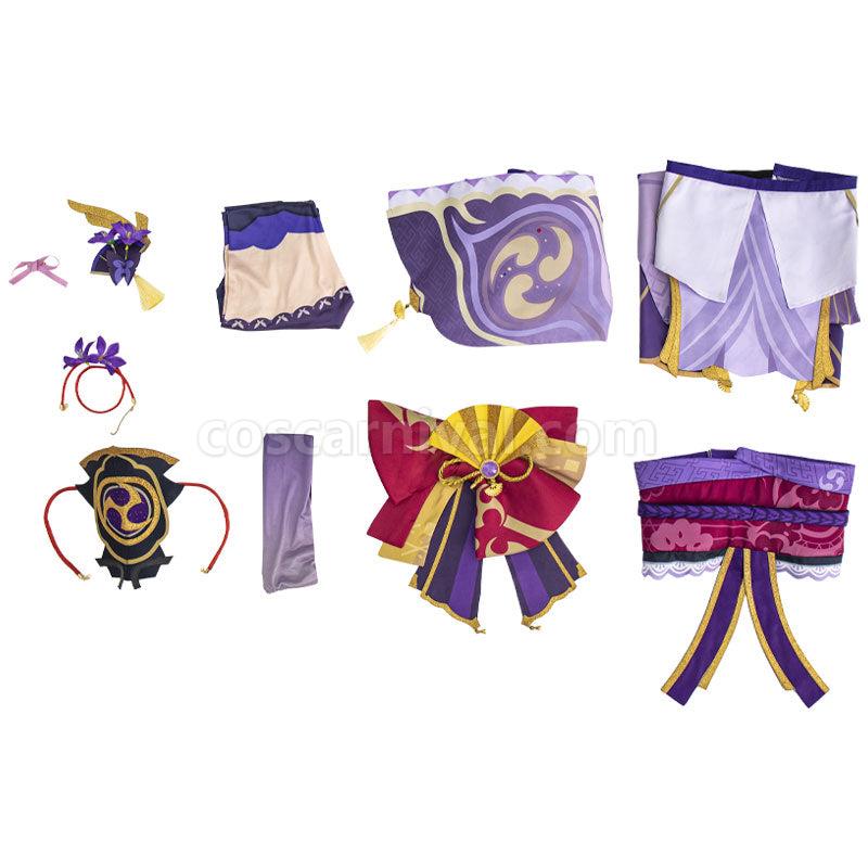 Genshin Impact Raiden Shogun Baal Fullset Cosplay Costumes coscarnival011110311