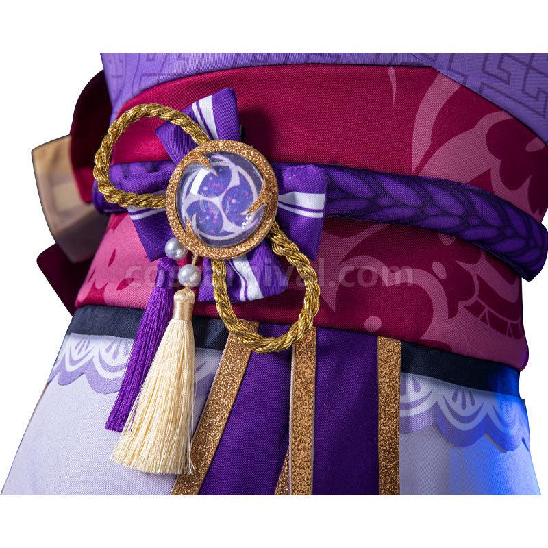 Genshin Impact Raiden Shogun Baal Fullset Cosplay Costumes coscarnival011110338