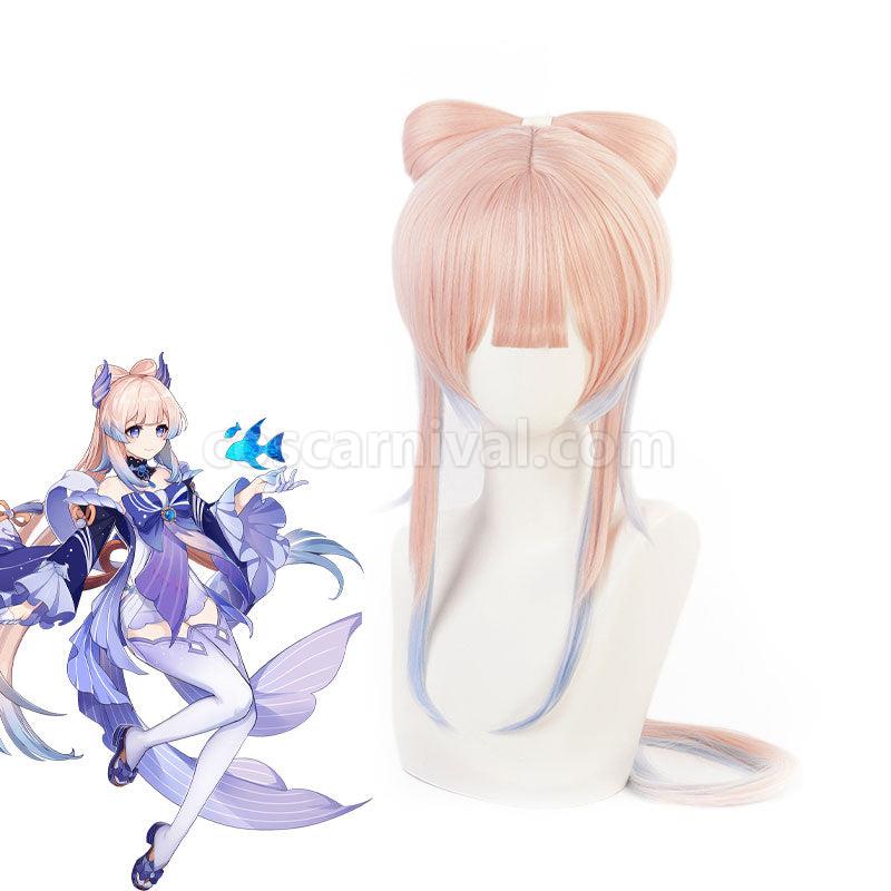Genshin Impact Sangonomiya Kokomi Pink Halloween Cosplay Wigs coscarnival01119556