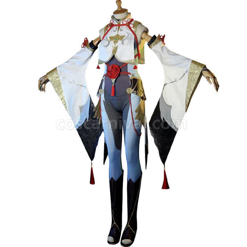 Genshin Impact ShenHe Fullsuit Cosplay Costumes coscarnival011110688