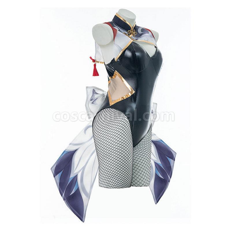 Genshin Impact Shenhe Bunny Girl Cosplay Costumes coscarnival01114583