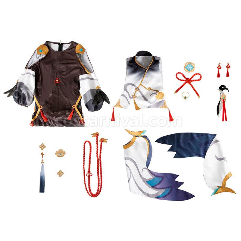 Genshin Impact Shenhe Cosplay Costumes coscarnival01118659