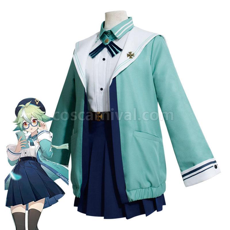 Genshin Impact Sucrose JK Uniform Cosplay Costumes coscarnival01115154