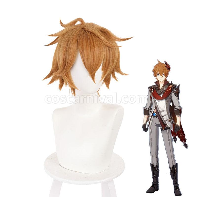 Genshin Impact Tartaglia Brown Cosplay Wigs coscarnival011111636