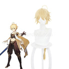 Genshin Impact Traveler Aether Blonde Ponytail Cosplay Wigs coscarnival011113858