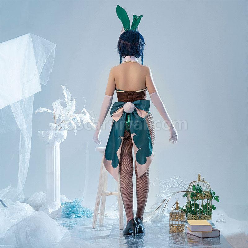 Genshin Impact Venti Bunny Girl Cosplay Costumes coscarnival01114584