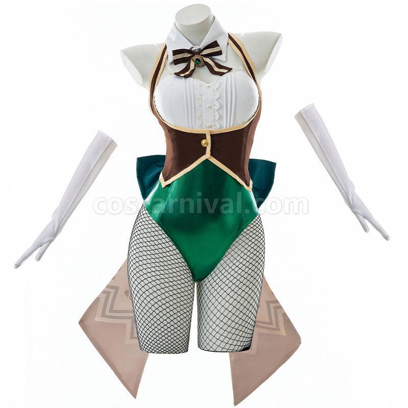 Genshin Impact Venti Bunny Girl Cosplay Costumes coscarnival01114593
