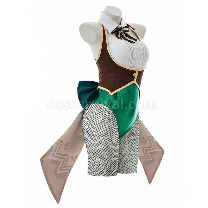 Genshin Impact Venti Bunny Girl Cosplay Costumes coscarnival01114602